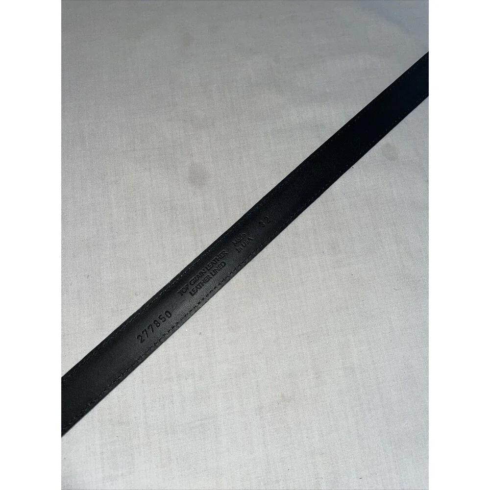 Danbury Club Dress Belt Women’s Size 32” Black Leather Gator Motif Buckle NWT